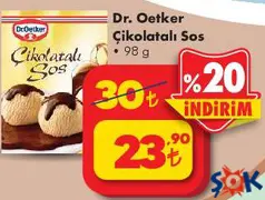 DR. OETKER ÇİKOLATALI SOS 98 G DR. OETKER ÇİKOLATALI SOS 98 G
